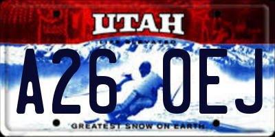 UT license plate A260EJ