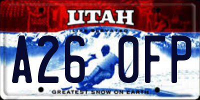 UT license plate A260FP