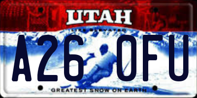 UT license plate A260FU