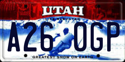 UT license plate A260GP