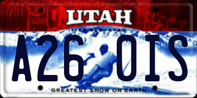 UT license plate A260IS