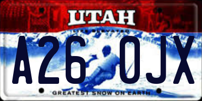 UT license plate A260JX