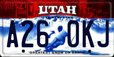 UT license plate A260KJ