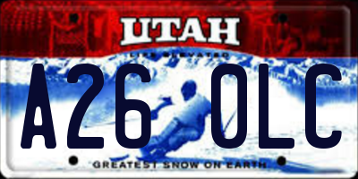 UT license plate A260LC