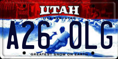 UT license plate A260LG