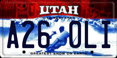 UT license plate A260LI