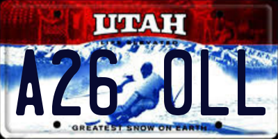 UT license plate A260LL