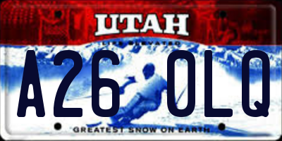 UT license plate A260LQ