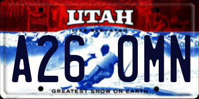 UT license plate A260MN