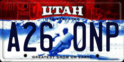UT license plate A260NP