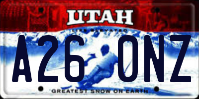 UT license plate A260NZ
