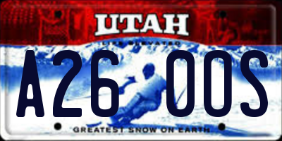 UT license plate A260OS
