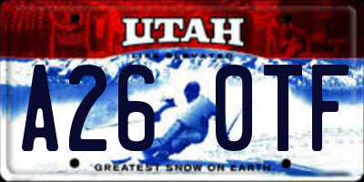 UT license plate A260TF