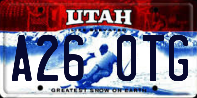 UT license plate A260TG