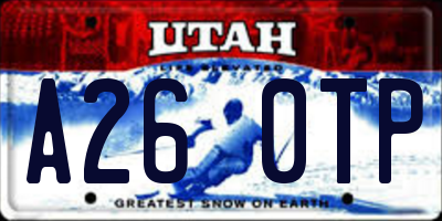 UT license plate A260TP
