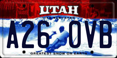 UT license plate A260VB