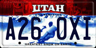 UT license plate A260XI