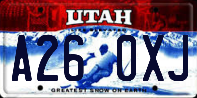 UT license plate A260XJ