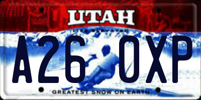 UT license plate A260XP