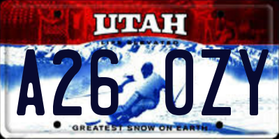 UT license plate A260ZY