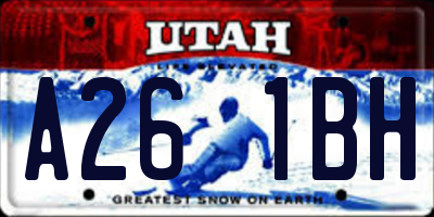 UT license plate A261BH