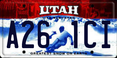 UT license plate A261CI