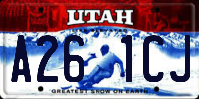 UT license plate A261CJ