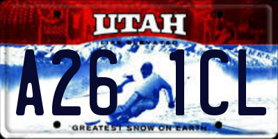 UT license plate A261CL