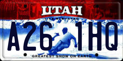 UT license plate A261HQ