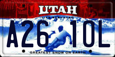 UT license plate A261OL