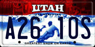 UT license plate A261OS