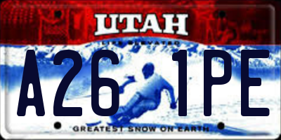 UT license plate A261PE