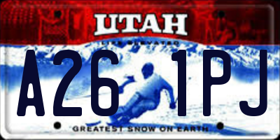 UT license plate A261PJ