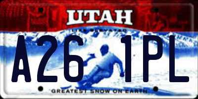 UT license plate A261PL