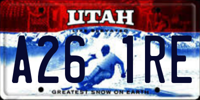 UT license plate A261RE
