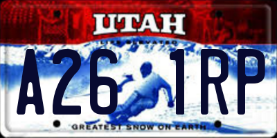 UT license plate A261RP