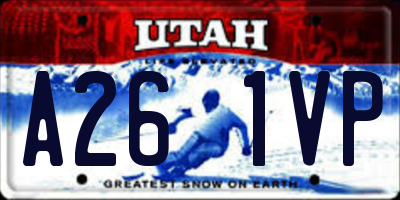 UT license plate A261VP