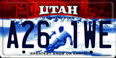 UT license plate A261WE