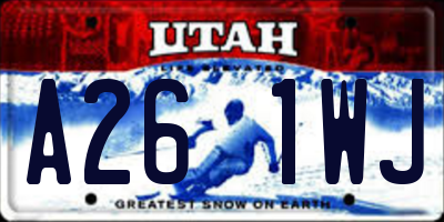 UT license plate A261WJ