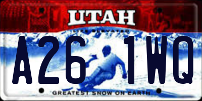 UT license plate A261WQ