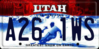 UT license plate A261WS