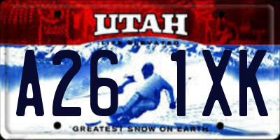 UT license plate A261XK