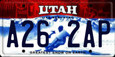 UT license plate A262AP