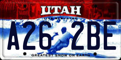 UT license plate A262BE