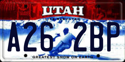 UT license plate A262BP
