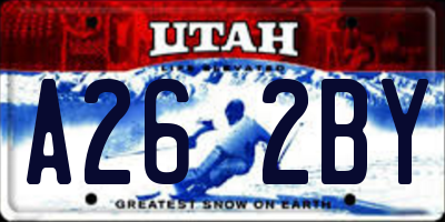 UT license plate A262BY