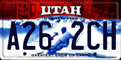 UT license plate A262CH