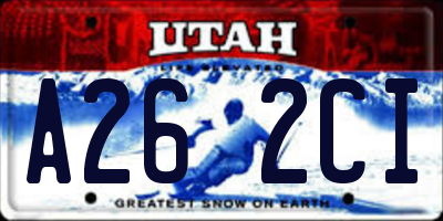 UT license plate A262CI