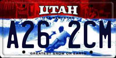 UT license plate A262CM