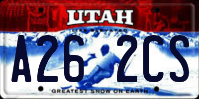 UT license plate A262CS